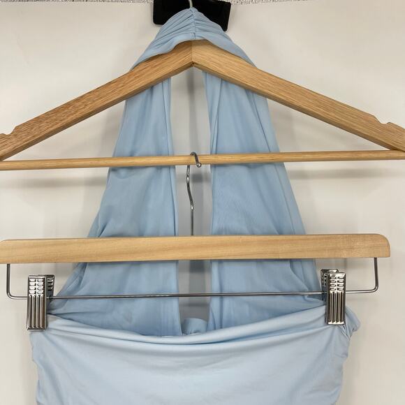 Maygel Coronel | Villadiego Dress in Arctic Powder Blue Maxi Rosettes One Size - Picture 13 of 16
